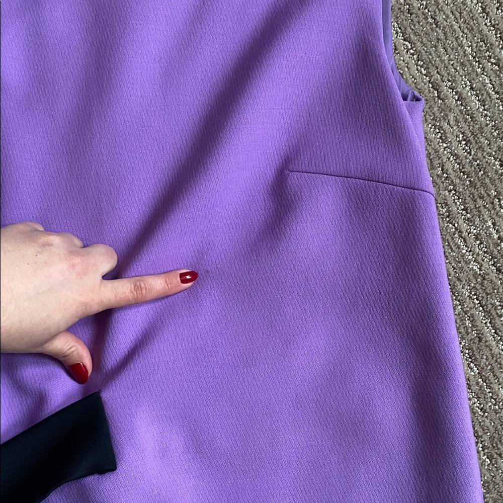 Escada Wool Lilac Purple and Black Sheath Dress - Picture 10 of 17